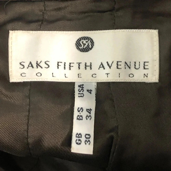 Saks Fifth Avenue Vintage Italian Brown Glove Soft Leather Pants Hi Rise Size 4 - Picture 4 of 5
